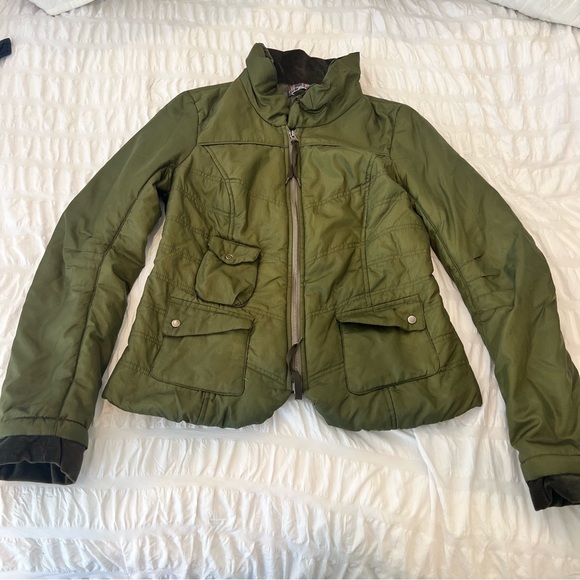 Free People Utility Jacket in Army Green - Picture 1 of 5
